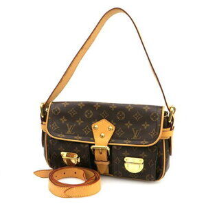 Louis Vuitton Monogram Hudson Shoulder Bag Brown Leather